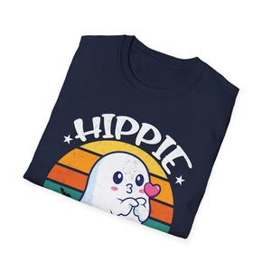 Hippie Halloween T-Shirt – Cute Ghost Retro Sunset Graphic