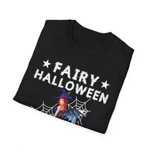 Fairy Halloween T-Shirt — Witchy Fairy Costume Tee with Spiderwebs