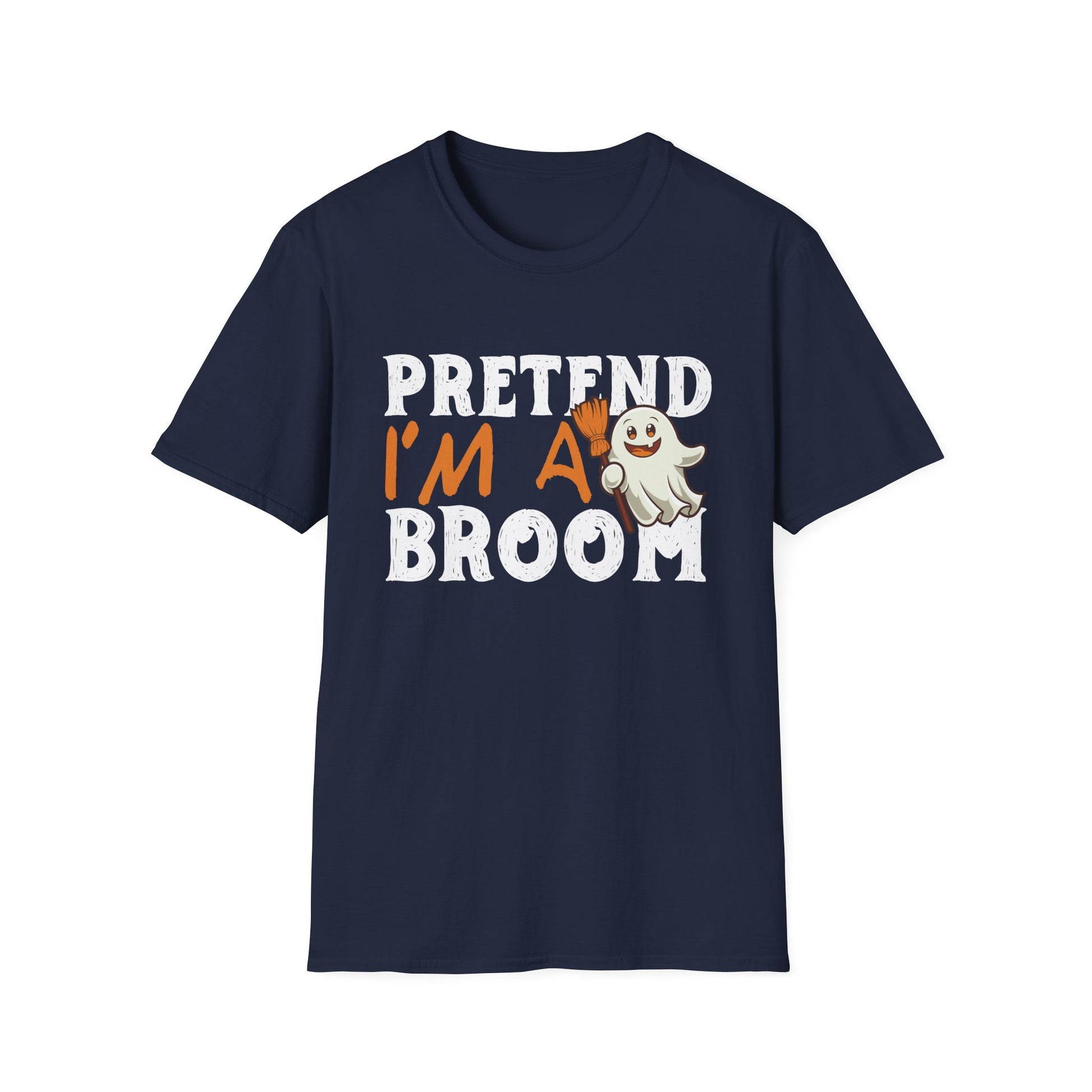 Pretend I'm a Broom Halloween T-Shirt — Cute Ghost Costume Tee