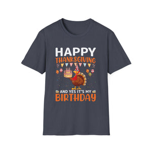 Thanksgiving Birthday Tee for Celebrating Holidays  Unisex T-Shirt