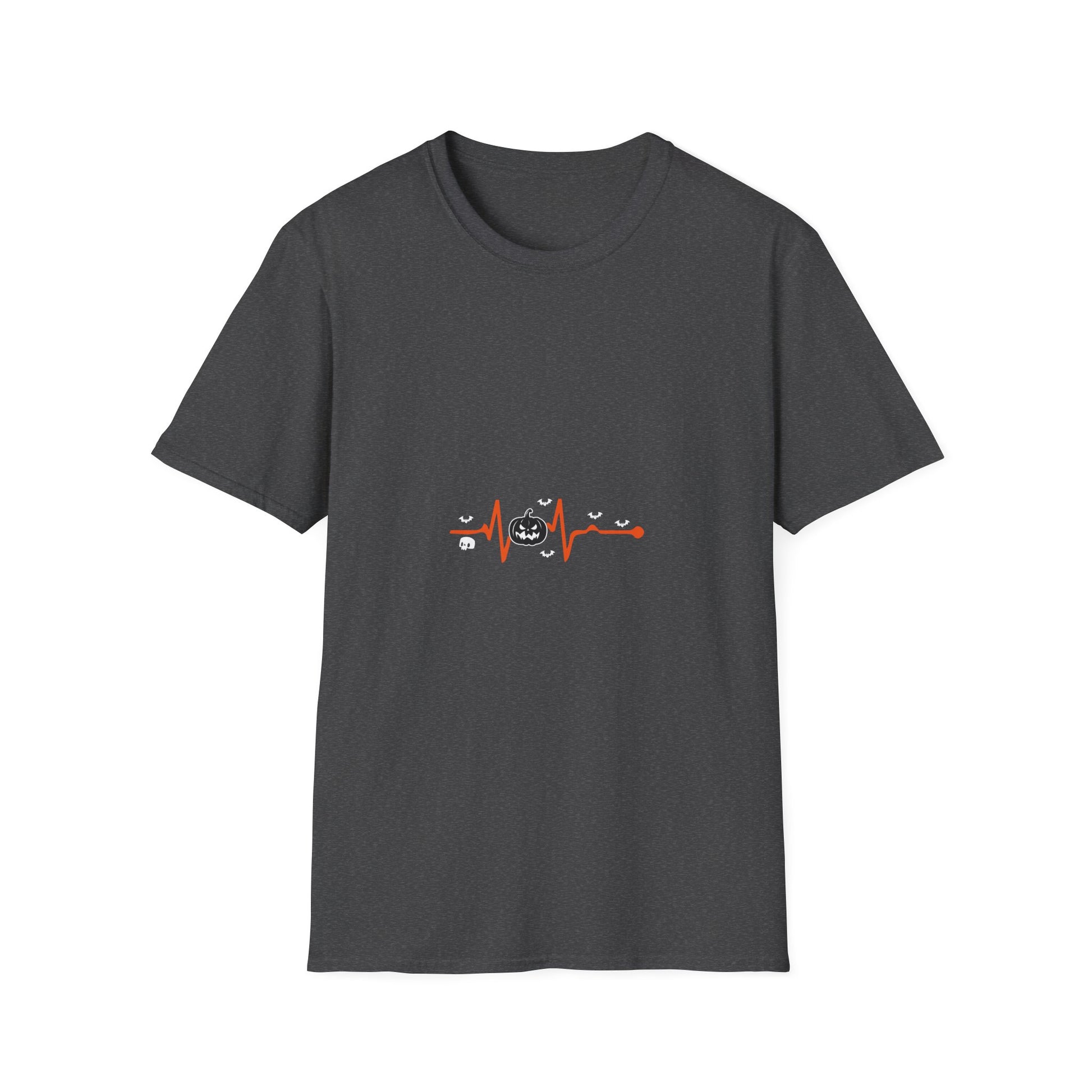 Halloween Heartbeat T-Shirt — Pumpkin EKG Graphic Tee