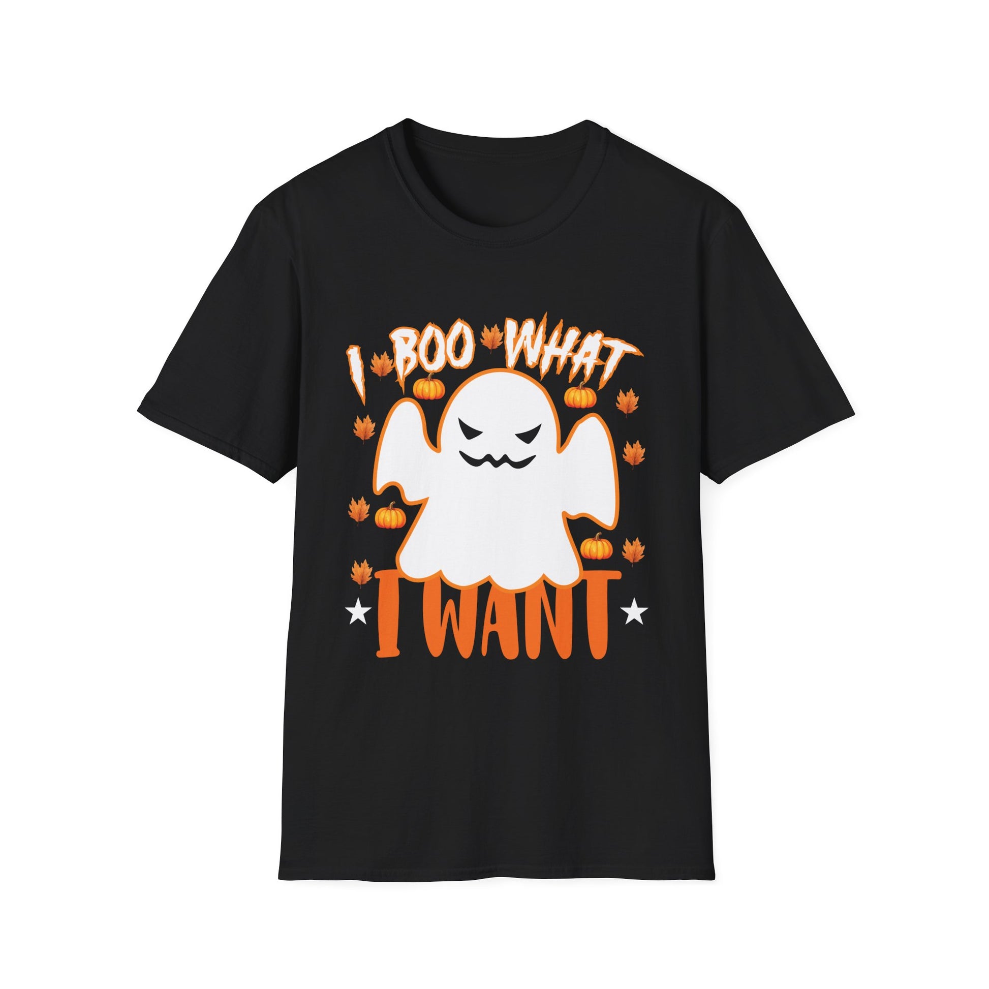 Halloween Ghost T-Shirt — "Boo What I Want" Cute Spooky Tee