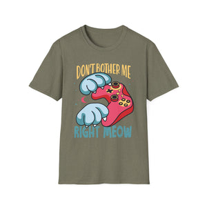 Funny Cat Gamer Don't Bother Me Right Meow Video Games Lover Unisex T-Shirt