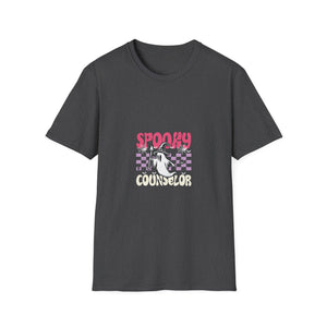 Spooky Counselor T-Shirt — Ghost Graphic Halloween Tee for School Counselors