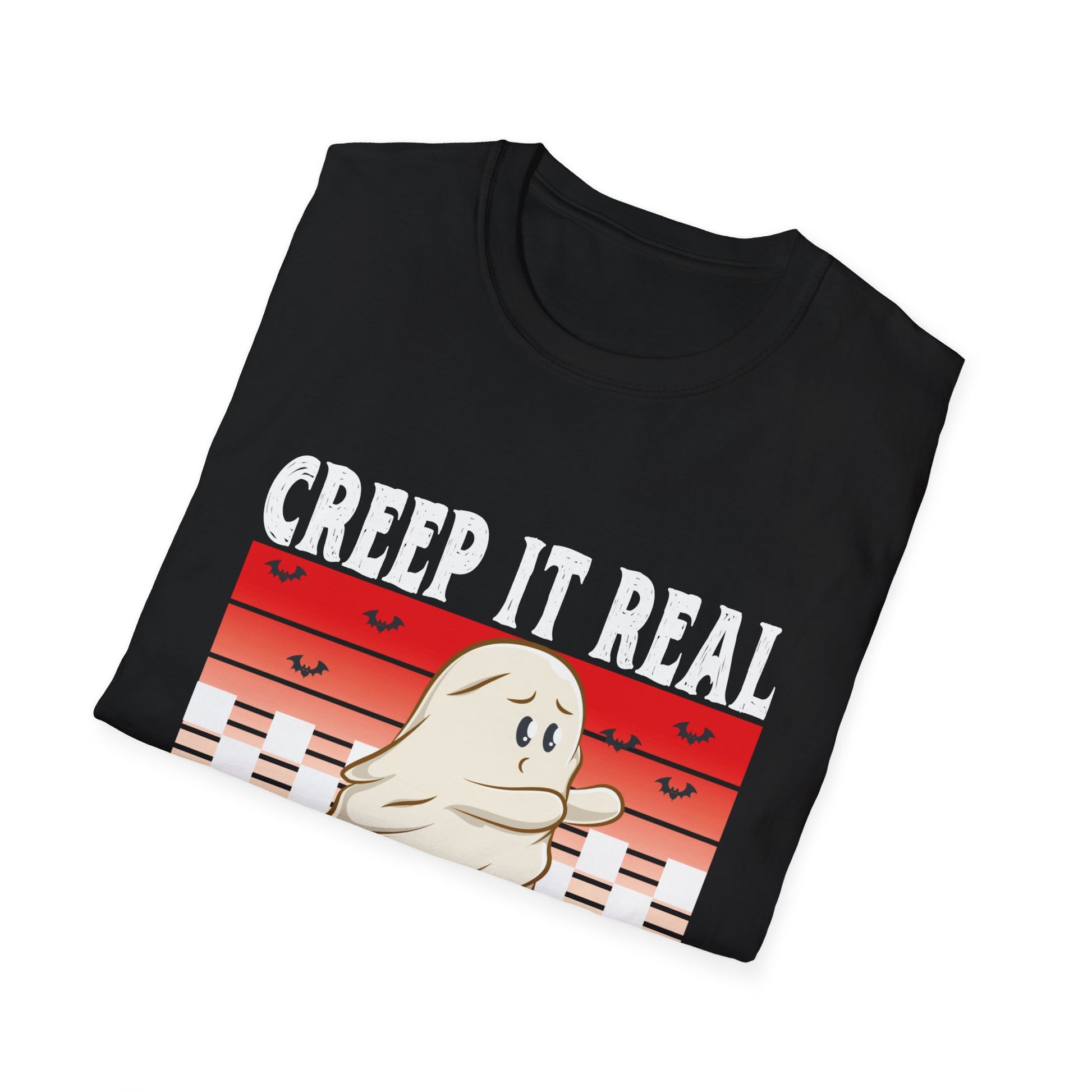 Creep It Real Skateboard Ghost T-Shirt — Funny Halloween Skate Ghost Tee