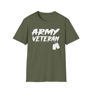 Army Veteran T-Shirt with Dog Tags – Patriotic Military Pride Tee