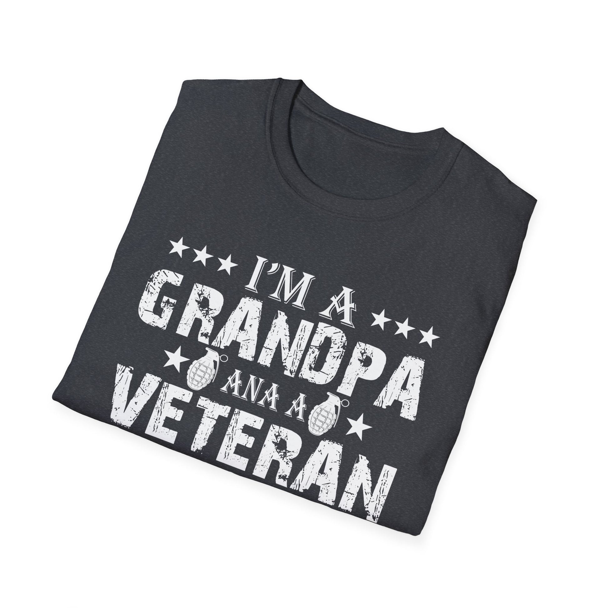 I'm A Grandpa And Veteran Vintage Fathers Day Memorial Day Unisex T-Shirt