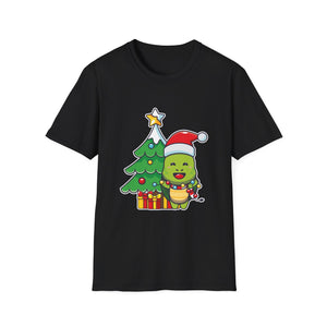Christmas Avocado T-Shirt — Cute Santa Avocado with Tree & Gifts