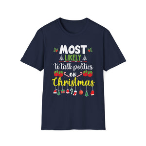 Most Likely TO SING THE CHRISTMAS SONGS Matching Christmas Unisex Softstyle T-Shirt