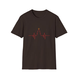 Christmas Heartbeat Xmas Christmas Tree Heartline Unisex T-Shirt