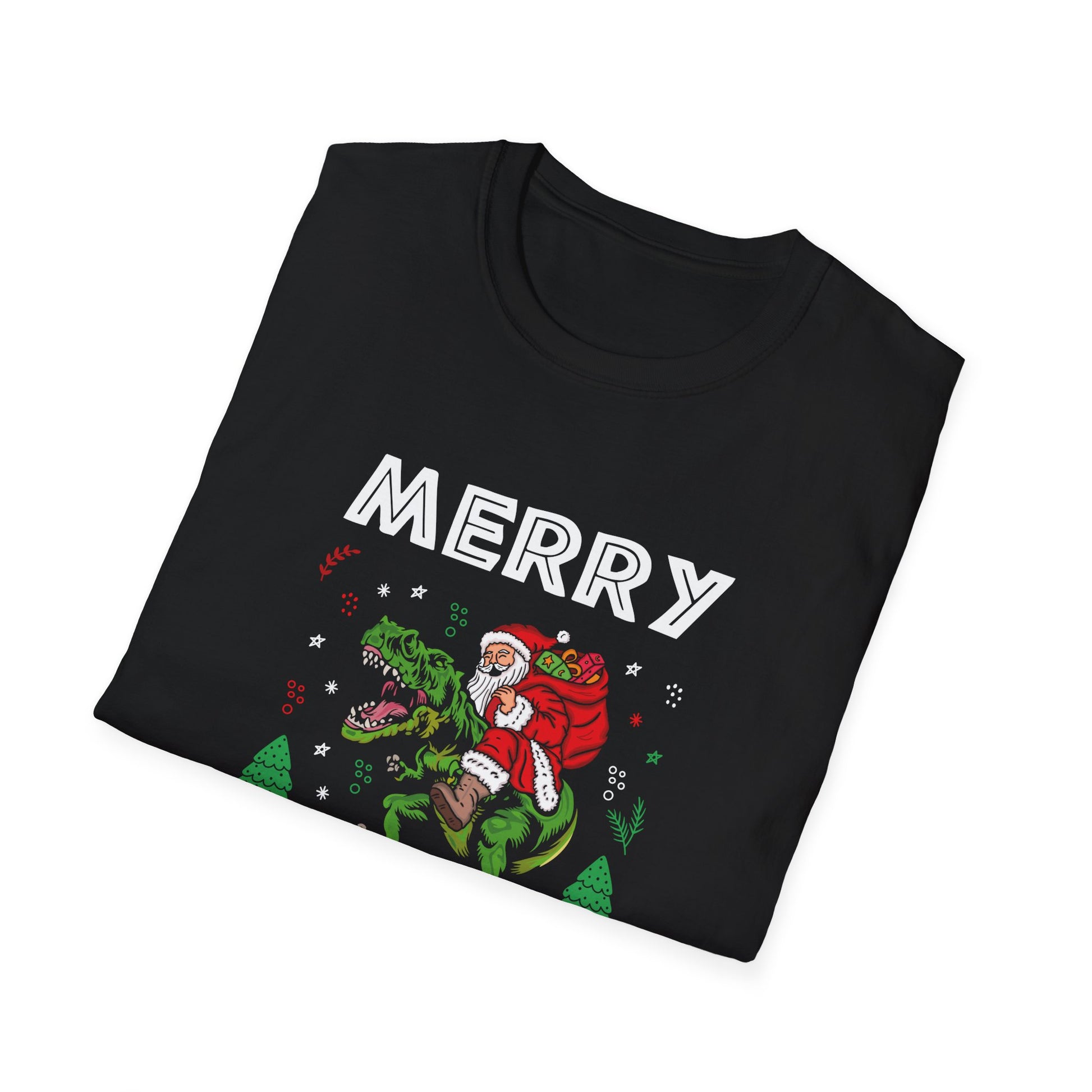Christmas Dinosaur Xmas Christmas Ugly Christmas Elf p Unisex T-Shirt