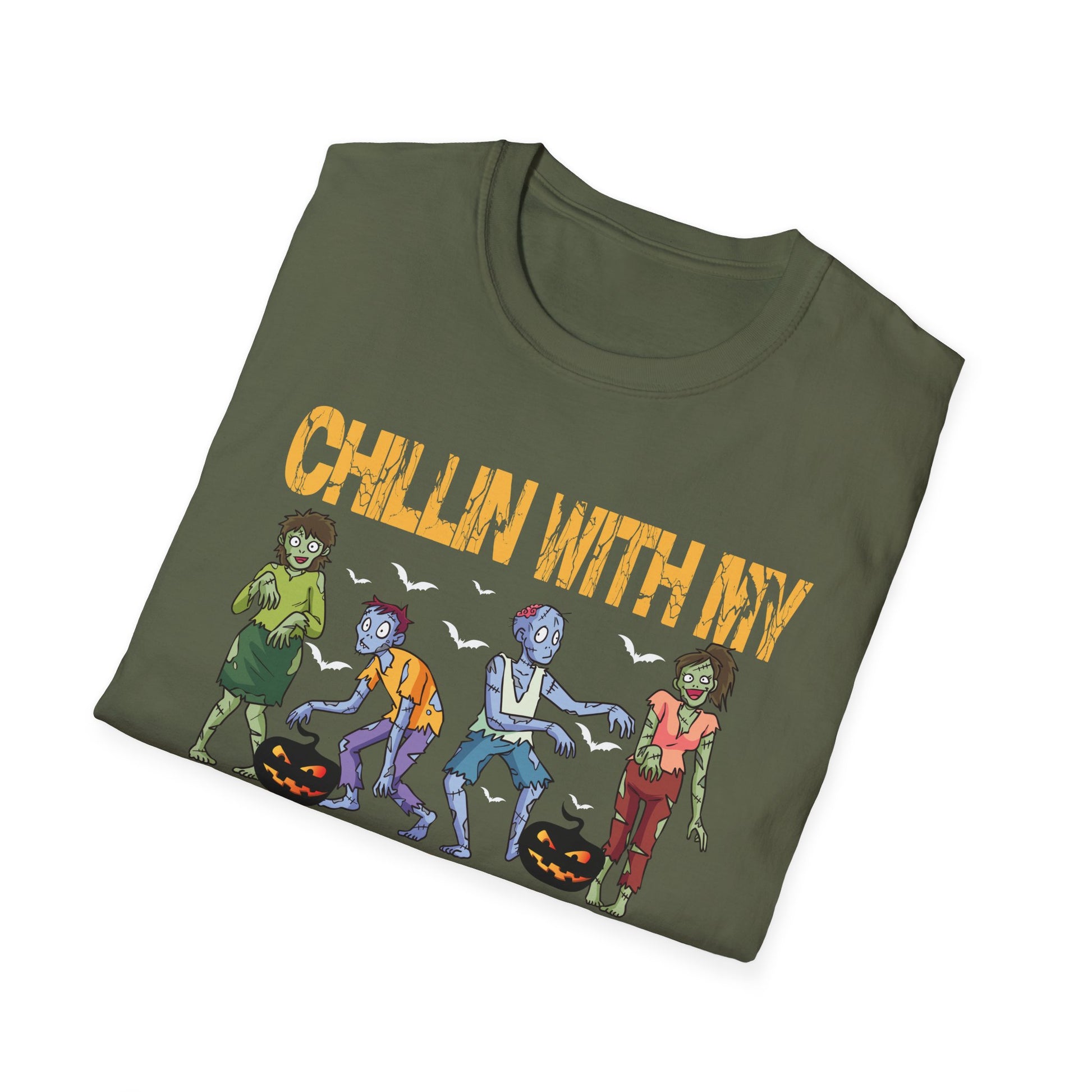 Chillin' With My Zombies T-Shirt — Funny Halloween Zombie Graphic Tee