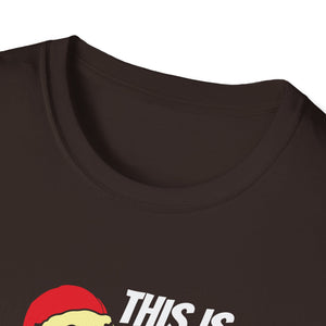 Christmas Pajama Shirt T‑Shirt — Funny T‑Rex in Santa Hat 