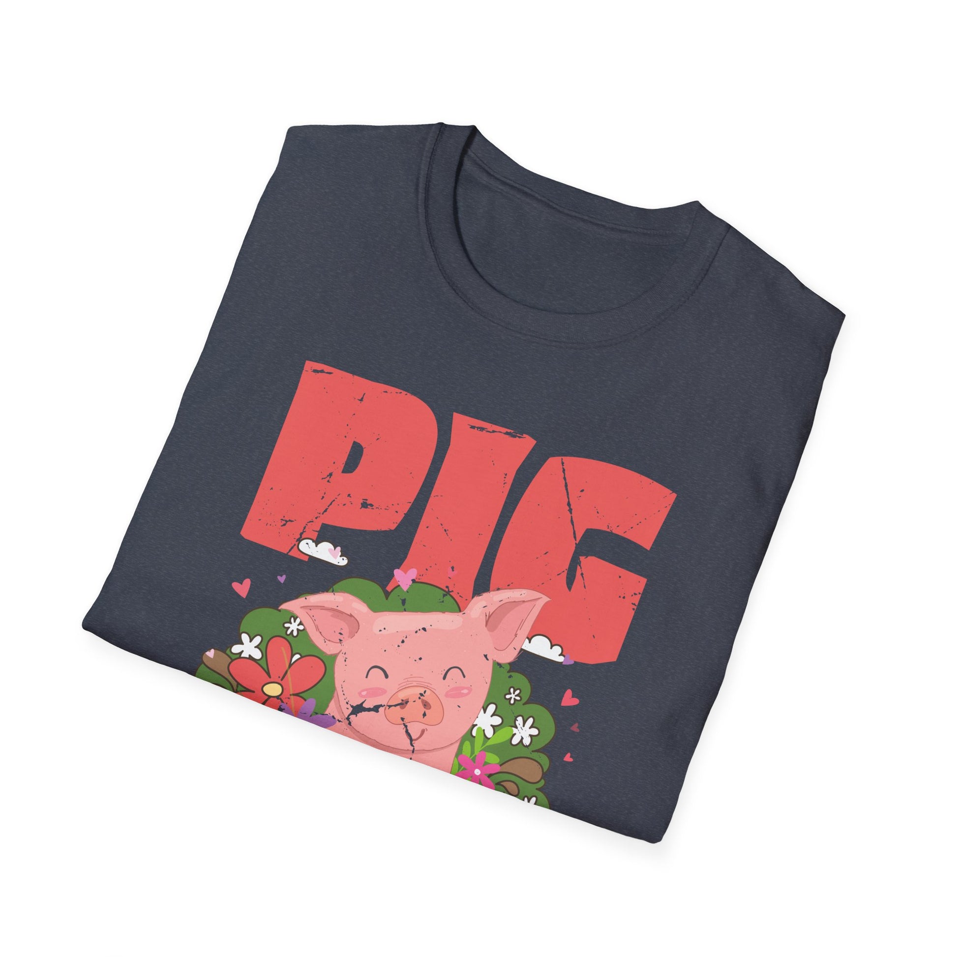 Pig Mom Funny Hog Farmer Swine Mothers Day Farm Mamma Women Unisex T-Shirt