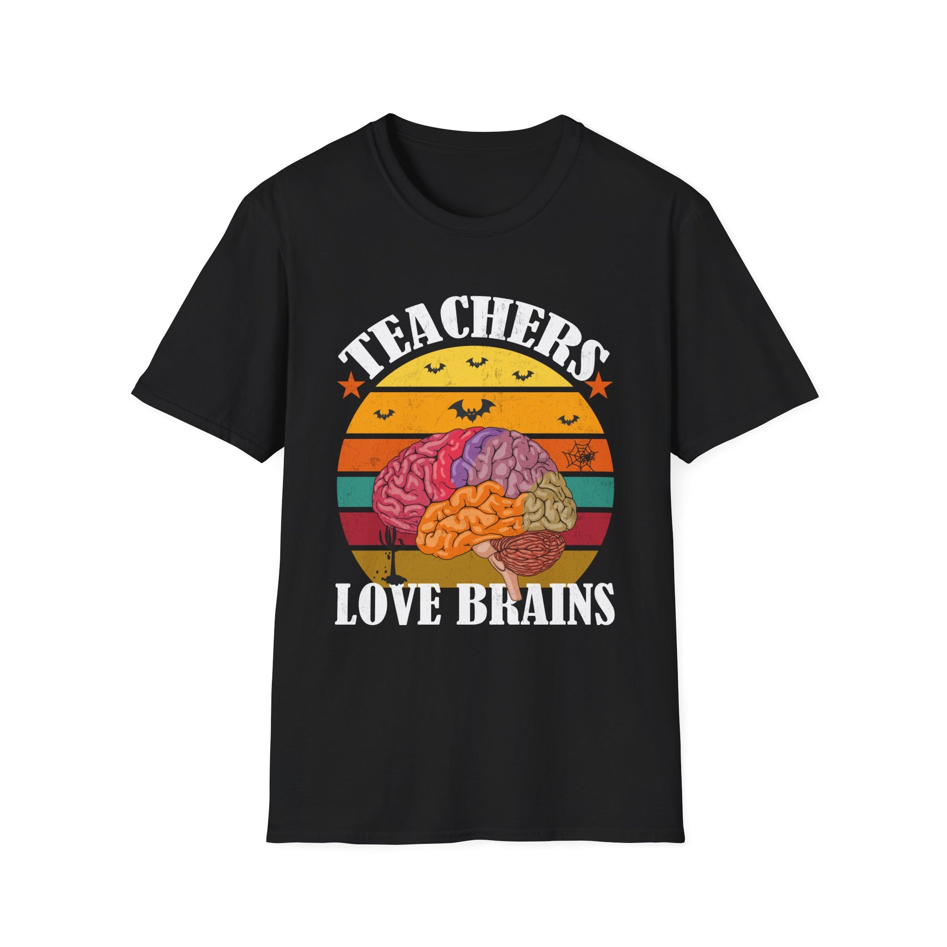 Teachers Love Brains T-Shirt — Vintage Retro Educator Tee for School & Teacher Appreciation