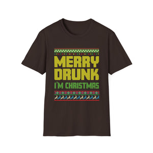 Merry Drunk I_m Christmas I Ugly Christmas Unisex Softstyle T-Shirt