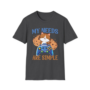 Cats Gaming Cookies Video Gamer Cat Gaming  Unisex T-Shirt