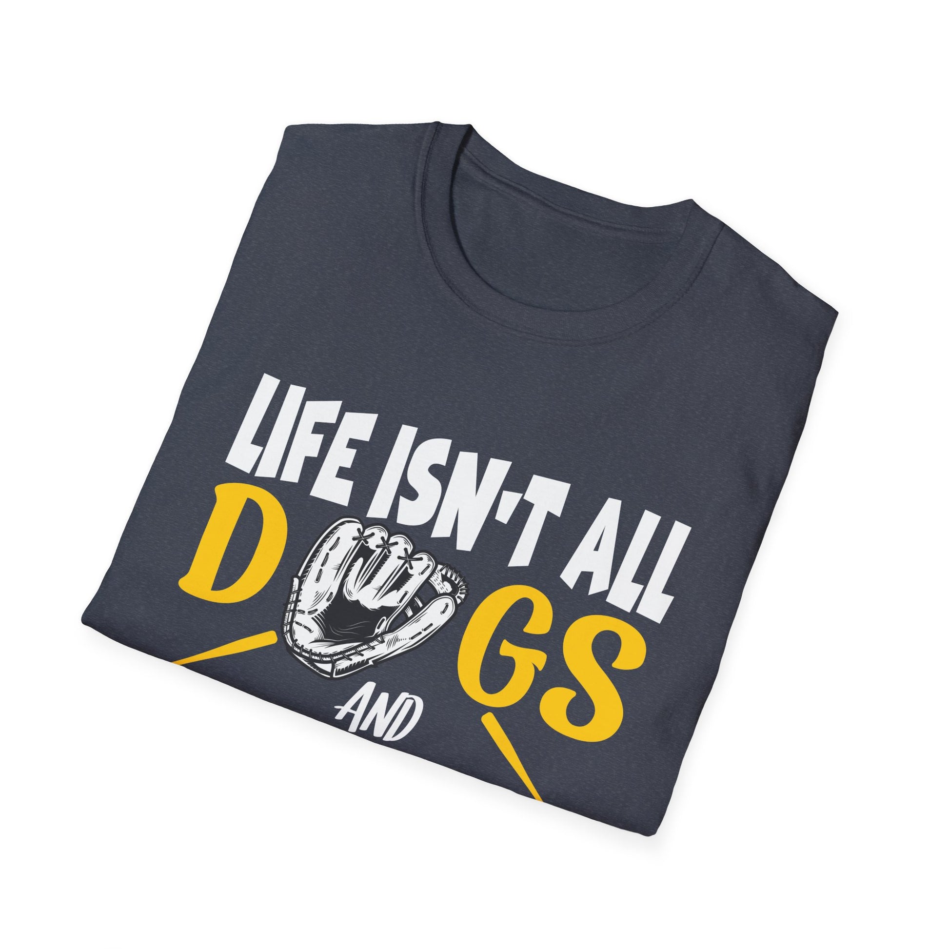 Dogs And Softball Funny Softball Unisex T-Shirt