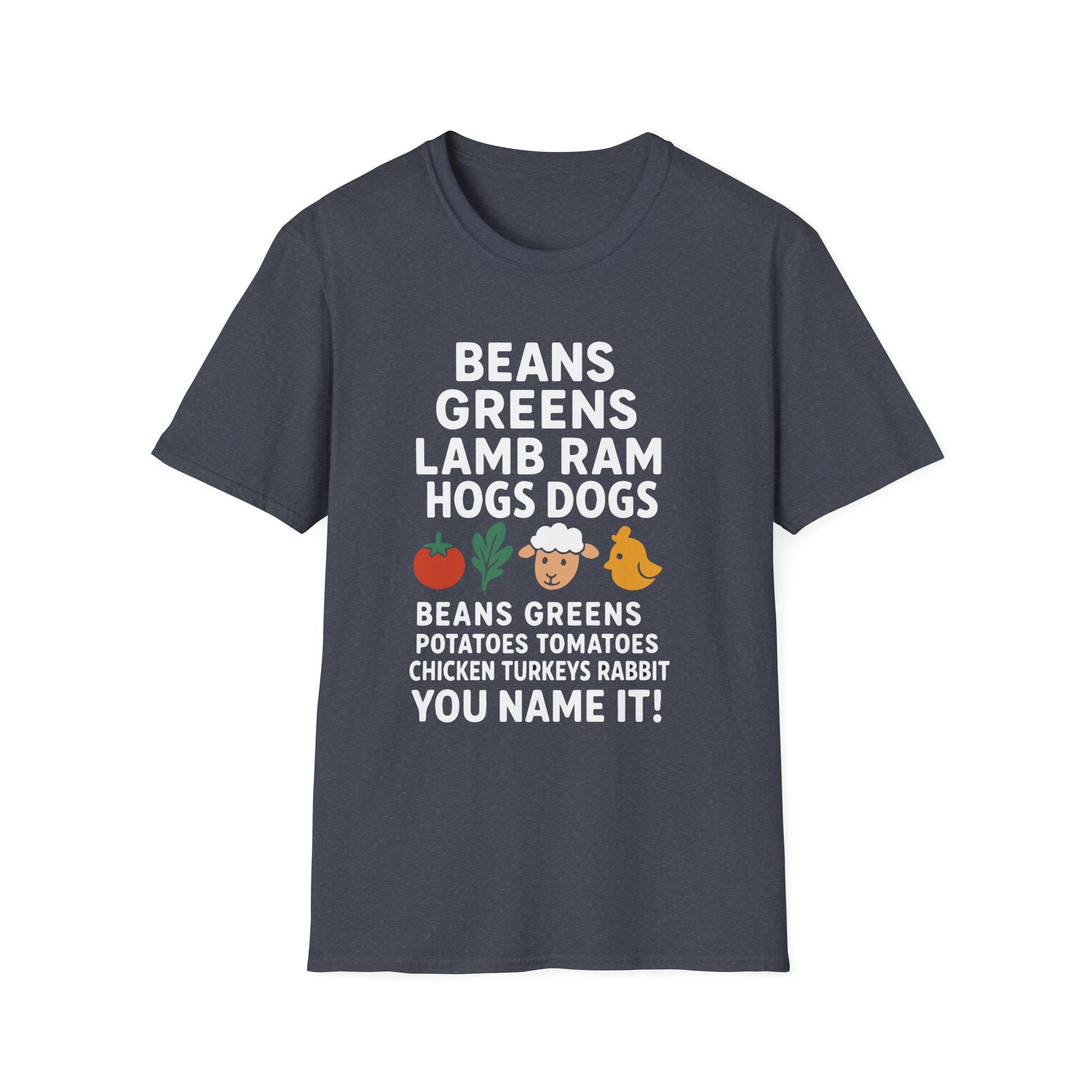Funny Foodie Beans, Greens & More  Unisex T-Shirt