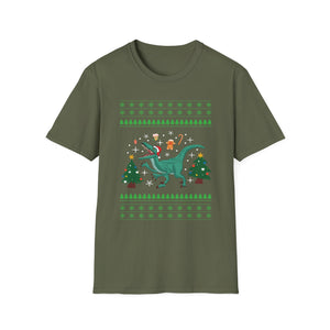 T-Rex Christmas Ugly Christmas Dinosaur Unisex Softstyle T-Shirt