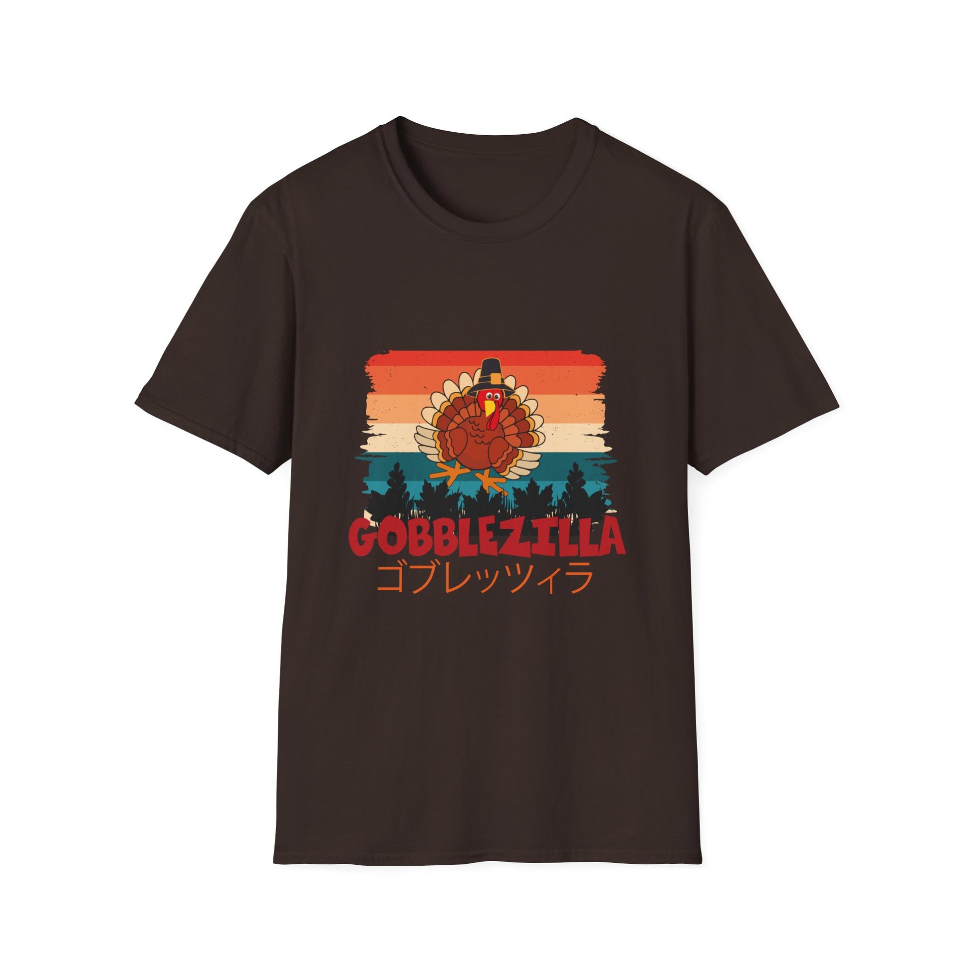 Gobblezilla Turkey T-Shirt – Retro Thanksgiving Graphic Tee