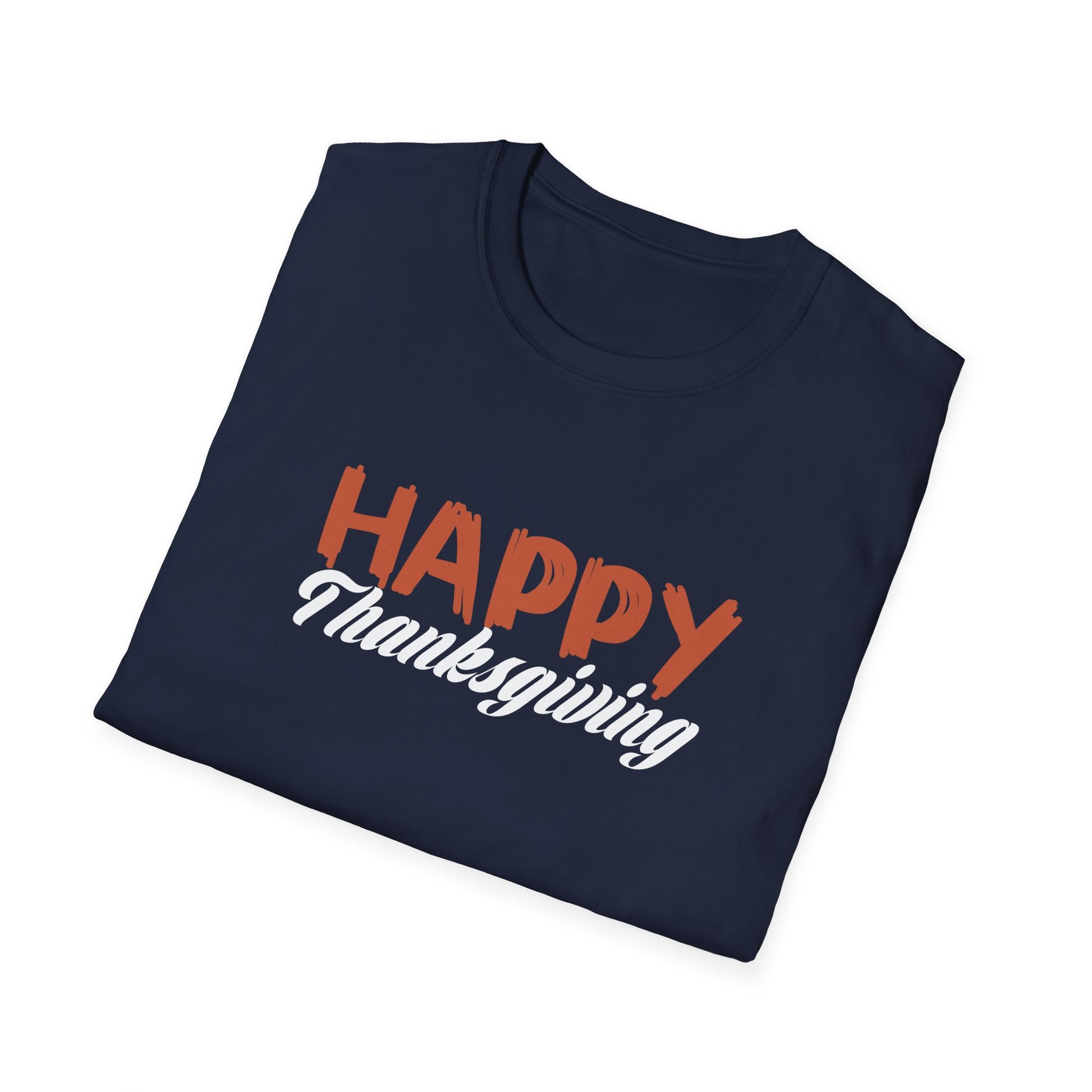 Thanksgiving T-Shirt - "Happy Thanksgiving" Retro Script Holiday Tee