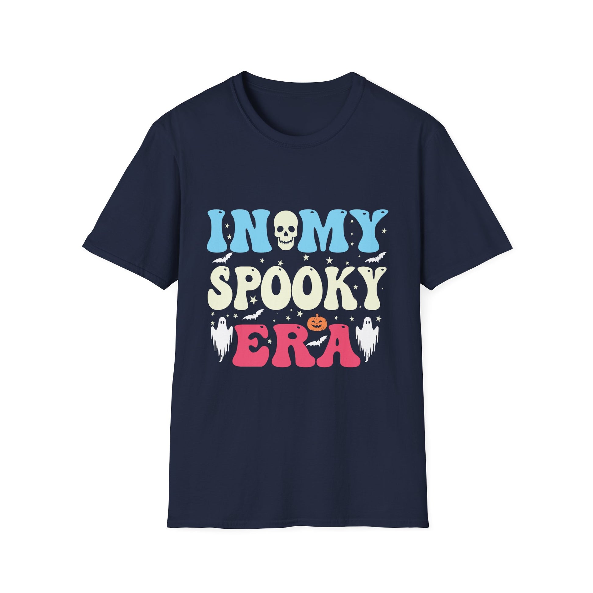 Halloween In My Spooky Era Halloween Ghost Groovy Halloween T-Shirt Unisex Softstyle T-Shirt