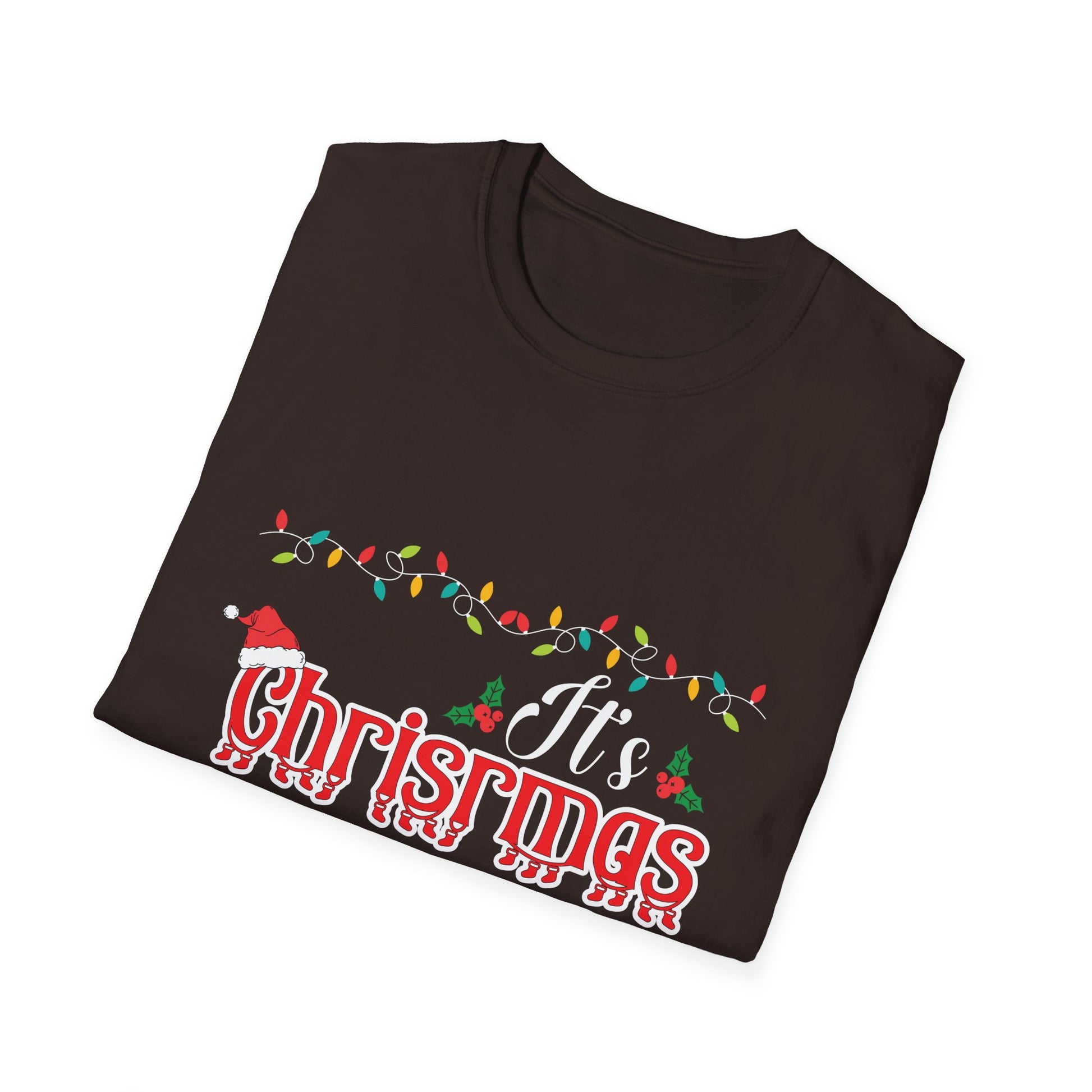 Christmas T-Shirt - "It's Christmas Time to Get Lit" Holiday Light-Up Party Tee