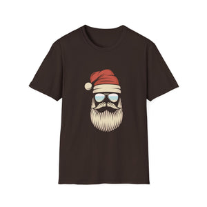 Santa Beard Graphic T-Shirt — Cool Hipster Santa Christmas Tee