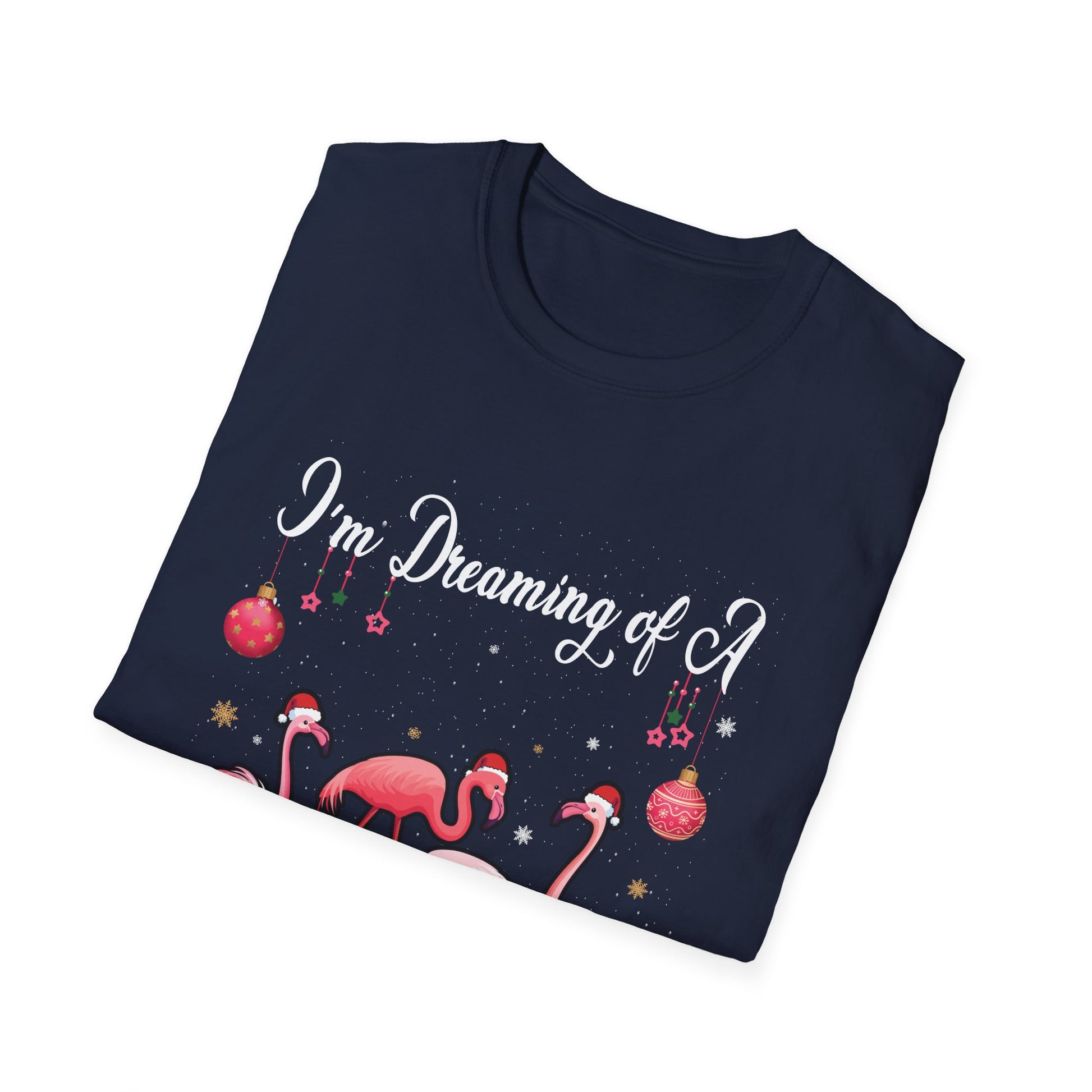 I'm Dreaming of a Pink Christmas Flamingo T-Shirt