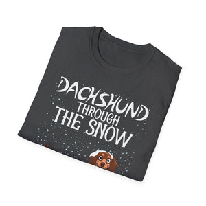 Dachshund Through The Snow T-Shirt — Dachshund Christmas Dog Tee