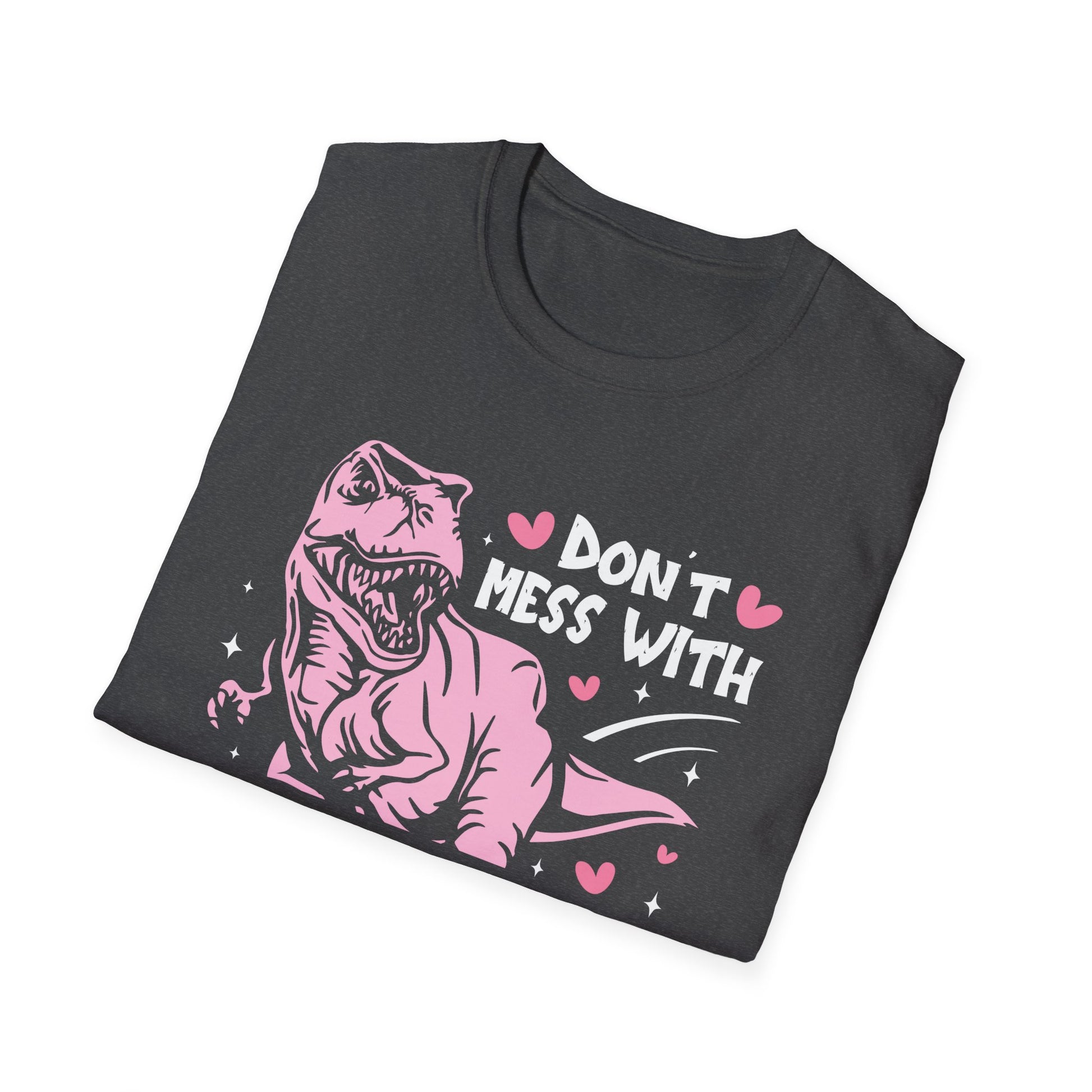 Mamasaurus T‑Shirt — "Don't Mess With Mamasaurus You'll Get Jurasskicked" Dinosaur Mom Tee