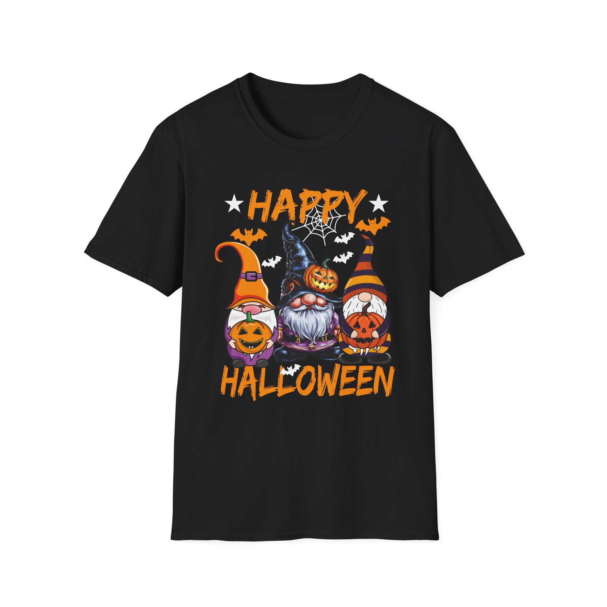 Gnomes Halloween Witch Garden Gnomes Happy Halloween  Unisex Softstyle T-Shirt