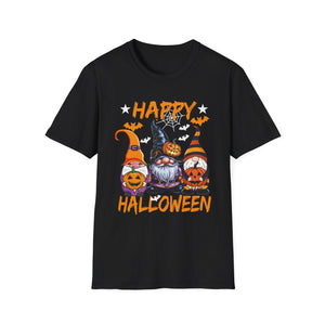 Gnomes Halloween Witch Garden Gnomes Happy Halloween  Unisex Softstyle T-Shirt