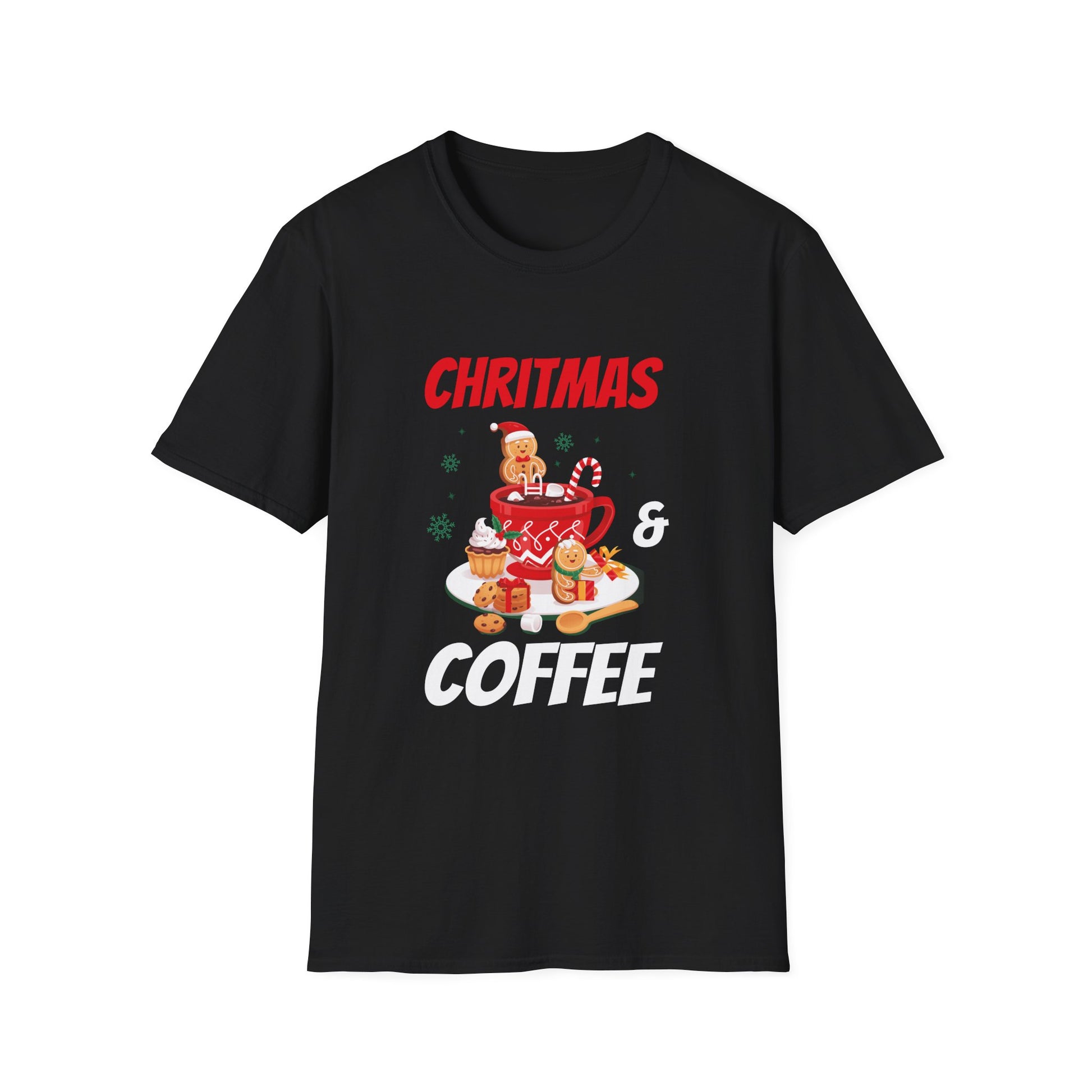 Christmas And Coffee Gingerbread Christmas Unisex T-Shirt