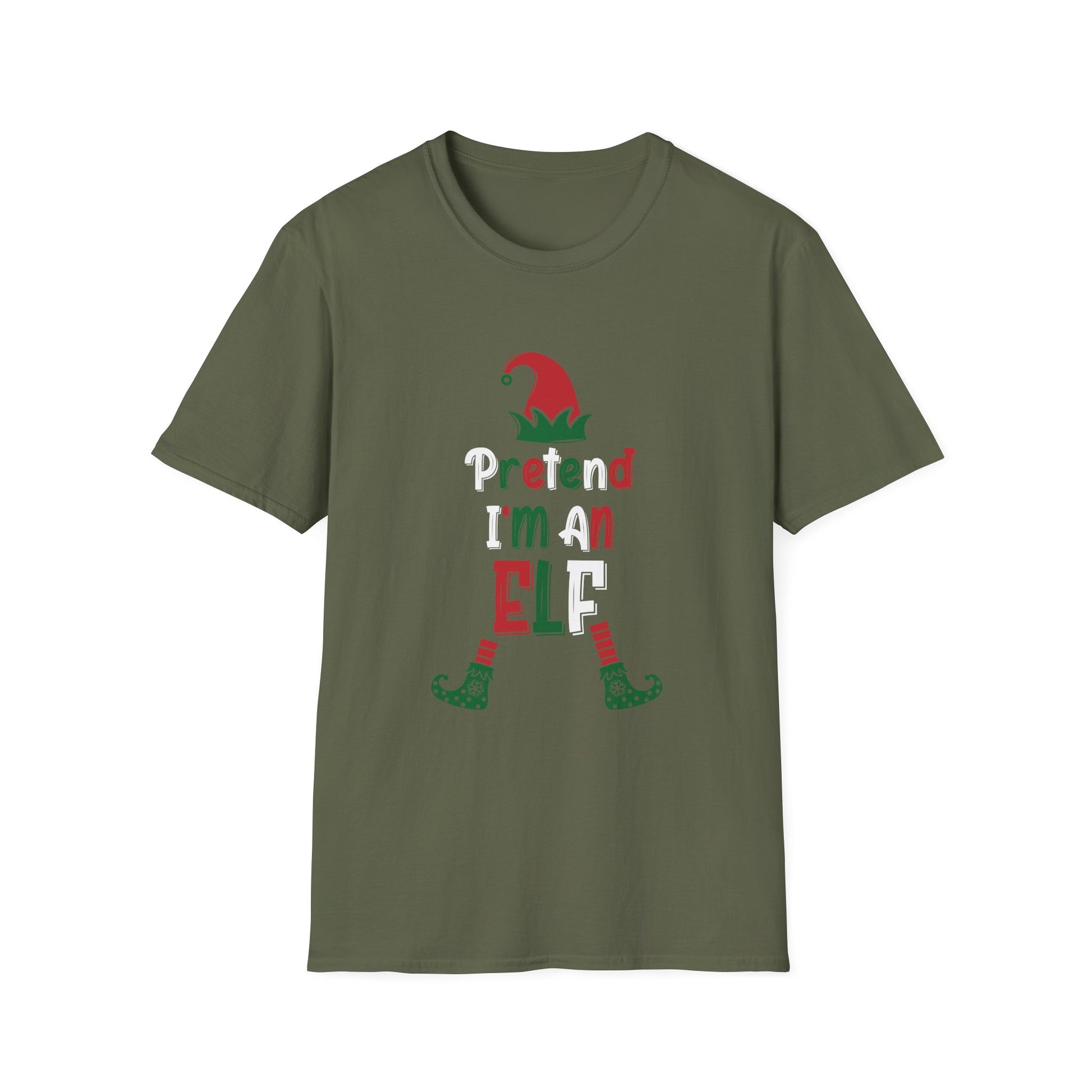 Elf T-Shirt — "Pretend I'm An Elf" Cute Christmas Holiday Tee