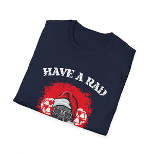 Have a Rad Christmas T-Shirt — Retro Gas Mask Santa Holiday Tee