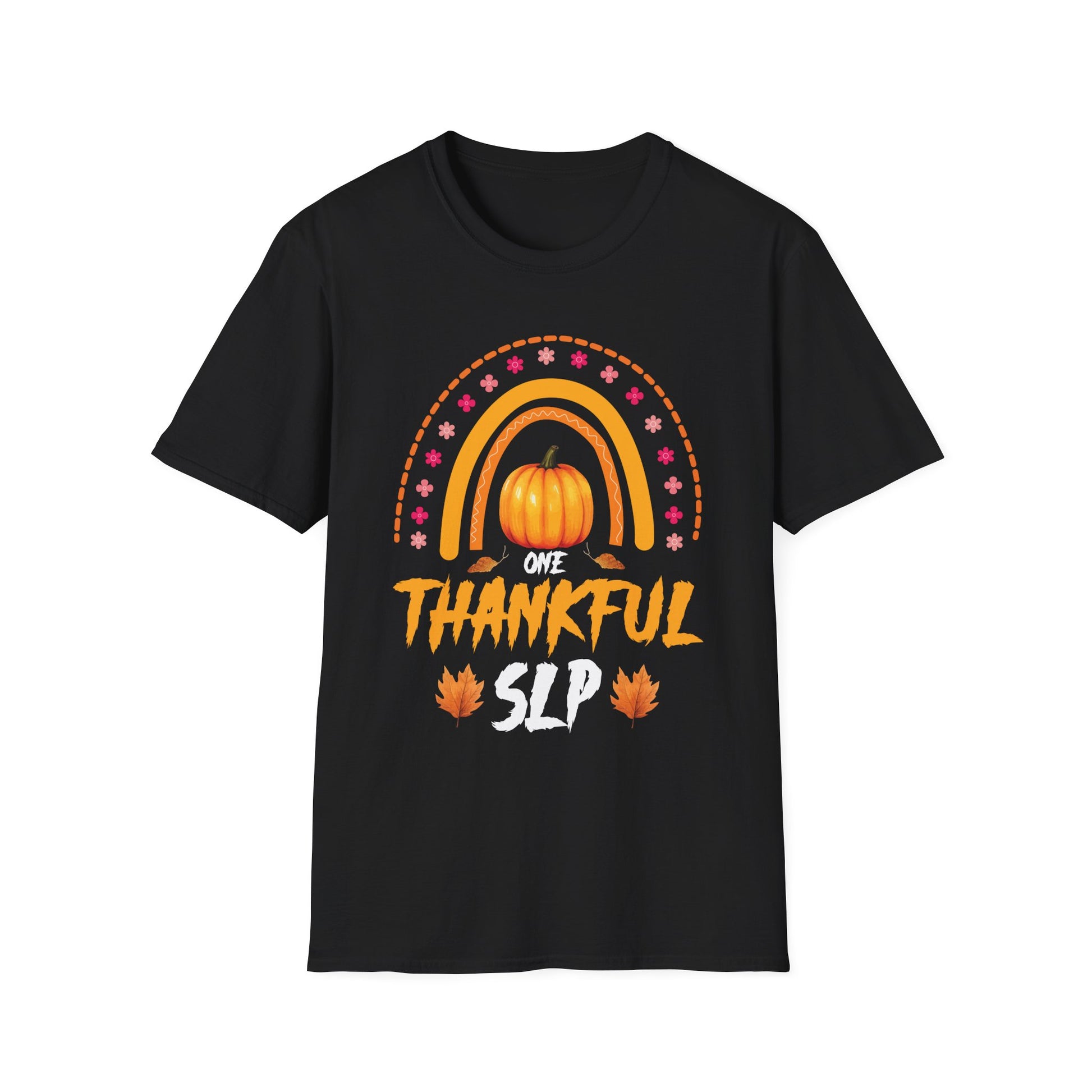 Thankful SLP T‑Shirt — One Thankful SLP Fall Pumpkin Speech Therapist Tee