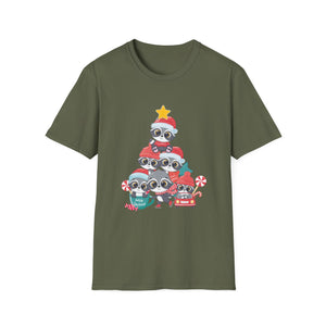 Christmas Raccoon Tree T-Shirt — Cute Holiday Family Tee