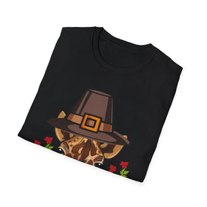 Thankful Giraffe Thanksgiving T-Shirt  Unisex T-Shirt