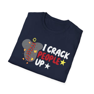 I Crack People Up T-Shirt — Funny Brain/Skull Comedy Graphic Tee