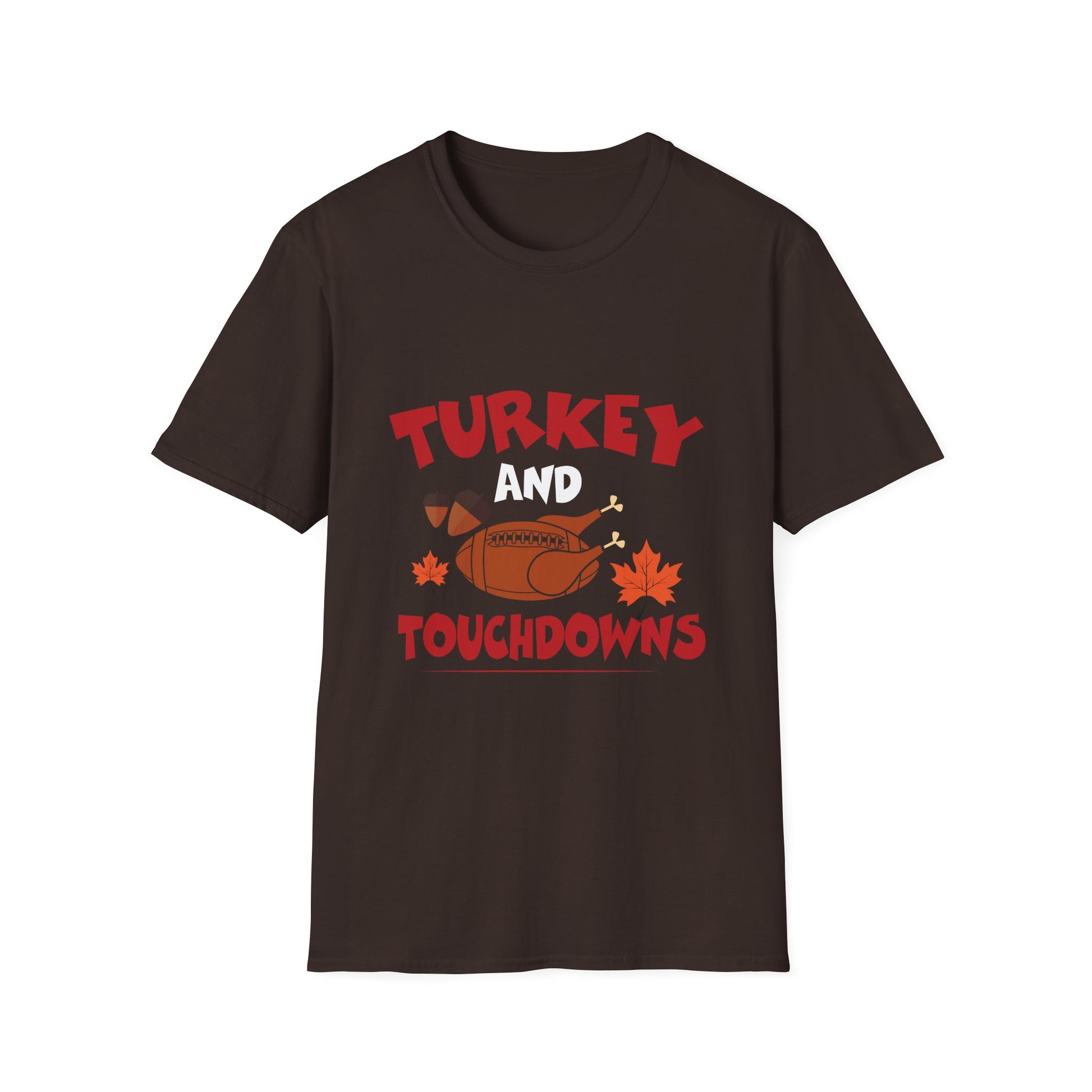 Turkey and touchdowns for thanksgiving football T-Shirt-productor-mockup Unisex T-Shirt