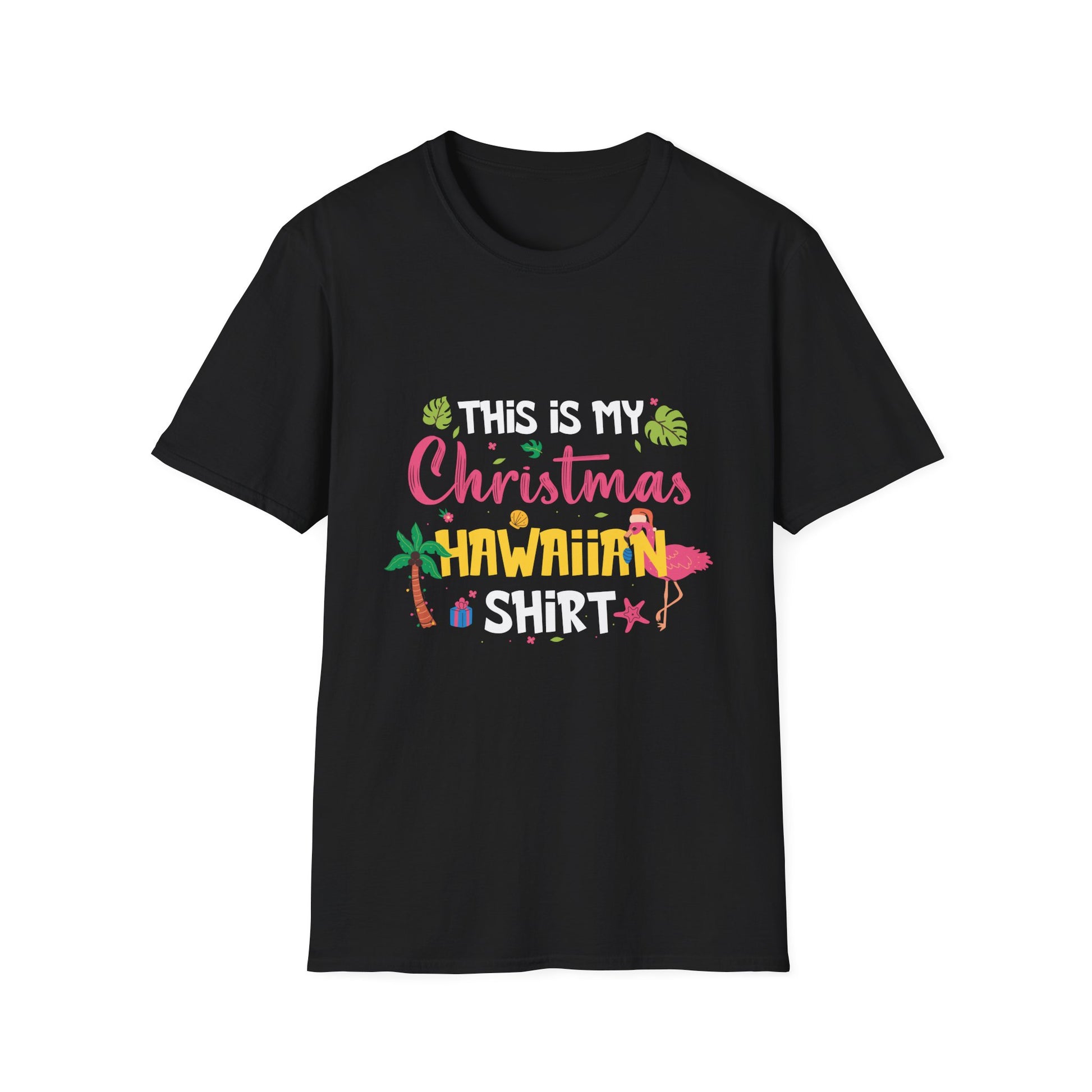 Christmas Hawaiian T‑Shirt — "This Is My Christmas Hawaiian Shirt" Tropical Holiday Tee