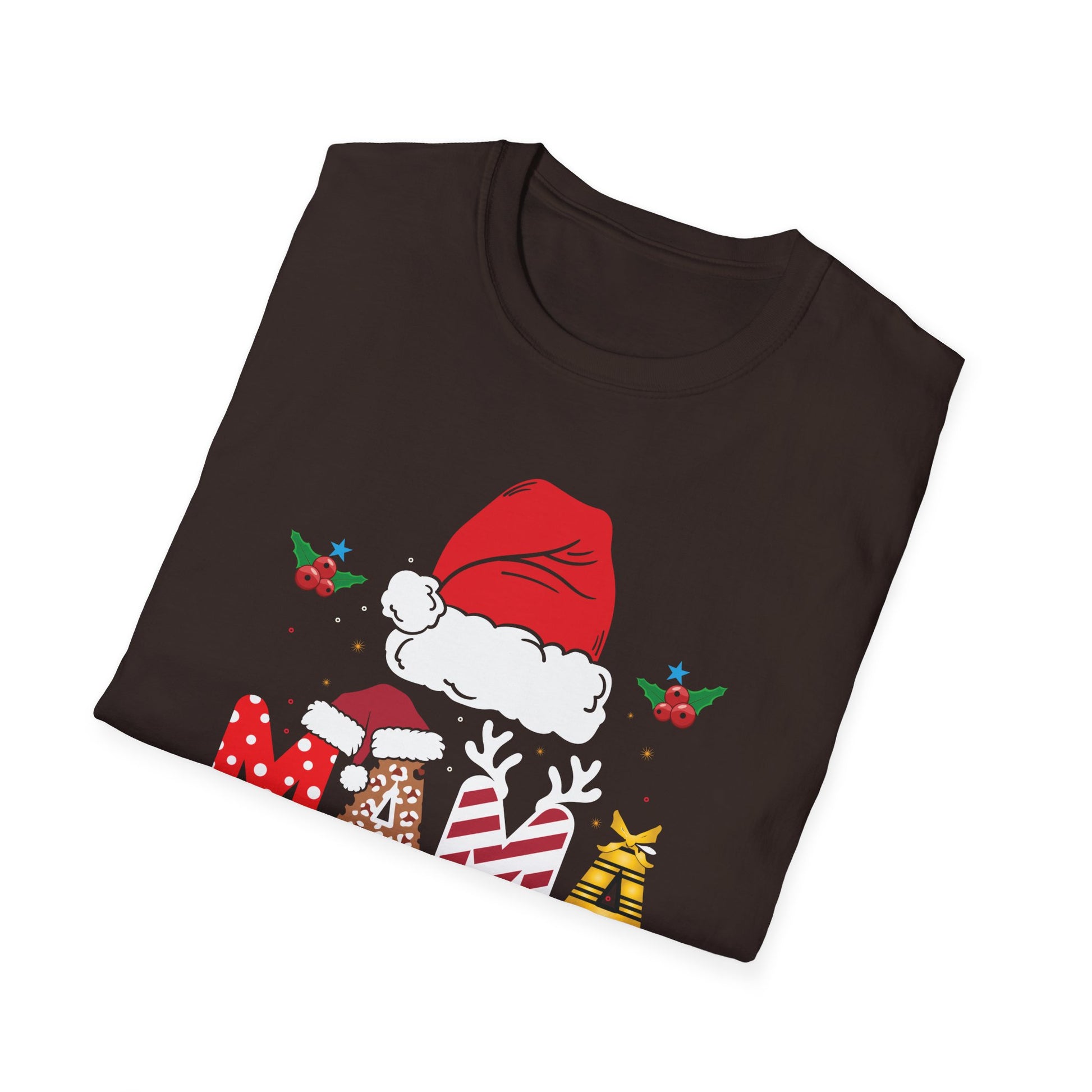 Mama Claus Christmas T-Shirt — Festive Santa Hat Holiday Tee for Moms