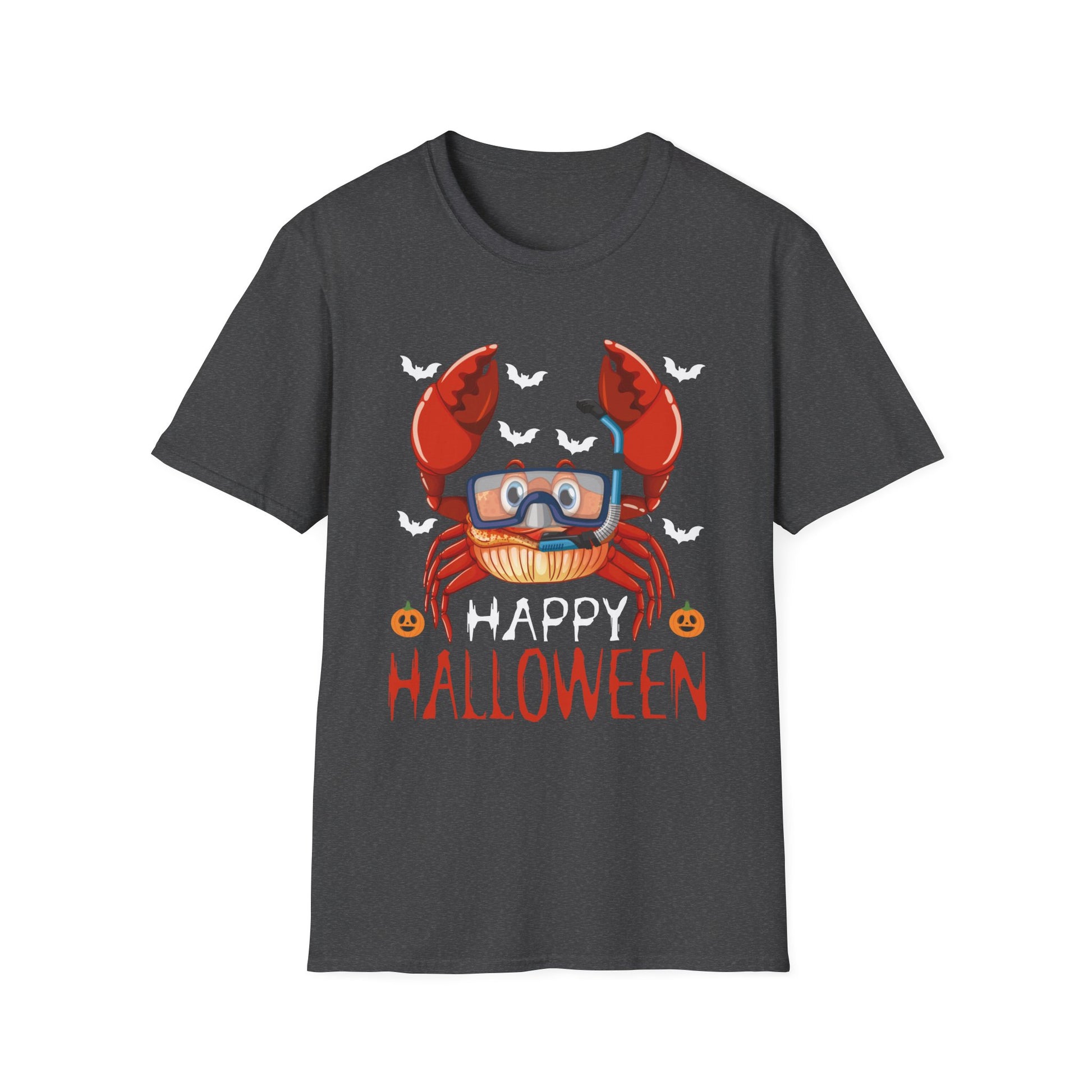 Happy Halloween Boo Spiders Witch Hat Halloween Tee Unisex Softstyle T-Shirt