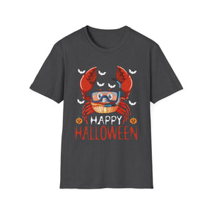 Happy Halloween Boo Spiders Witch Hat Halloween Tee Unisex Softstyle T-Shirt