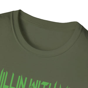 Chilling With My Creeps Halloween- Dancing Ghost Halloween Tee