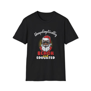 Unisex T-Shirt — “Unapologetically Black and Educated” Santa Graphic Tee