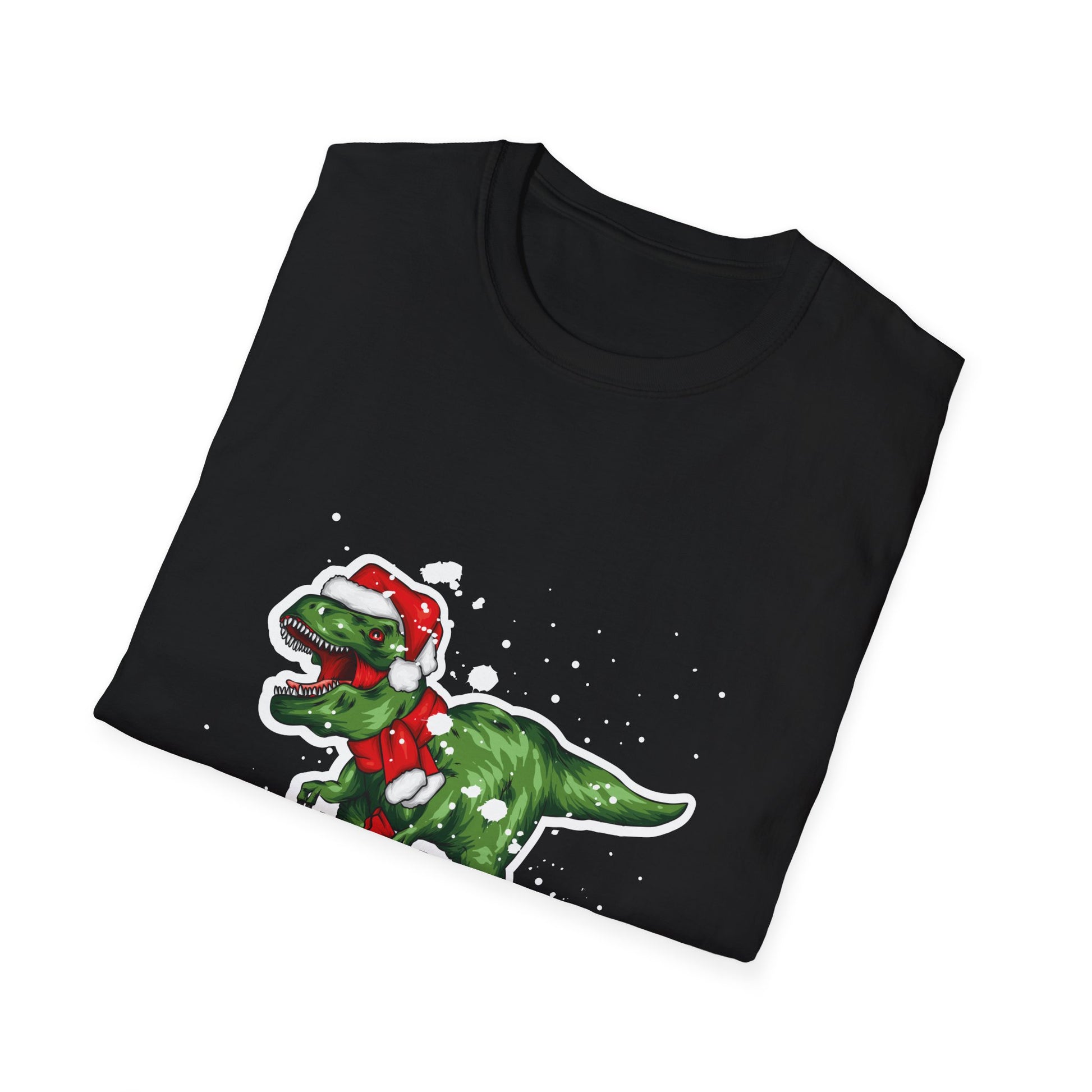 Christmas T‑Shirt — Festive Santa T‑Rex Holiday Graphic Tee