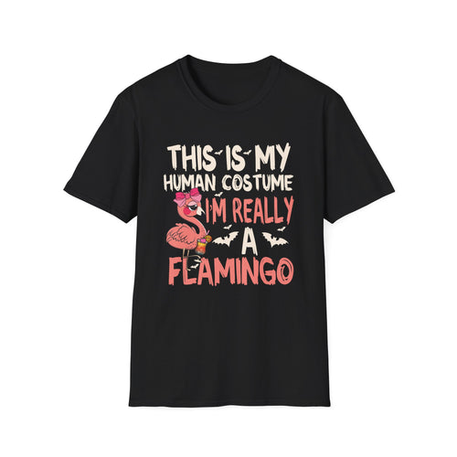 Flamingo Costume T-Shirt — "This Is My Human Costume, I’m Really A Flamingo"